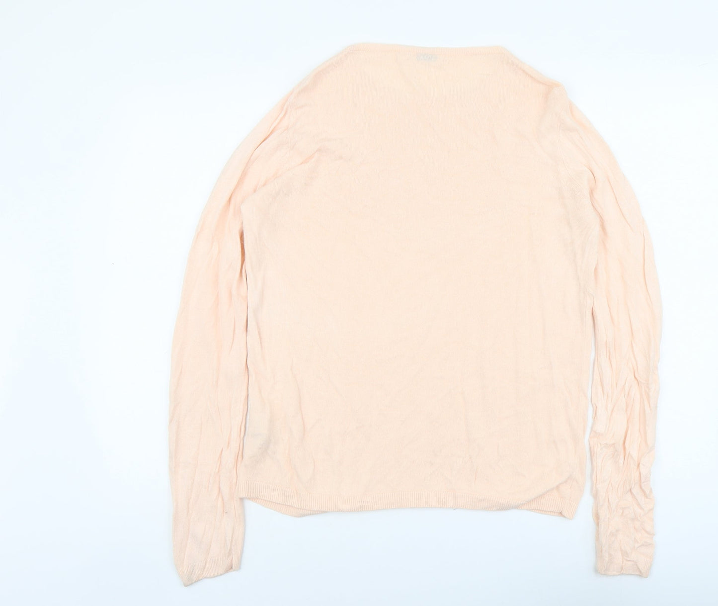 Marks and Spencer Womens Pink Round Neck Acrylic Pullover Jumper Size 14