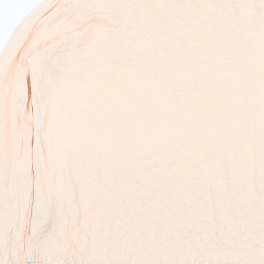 Marks and Spencer Womens Pink Round Neck Acrylic Pullover Jumper Size 14