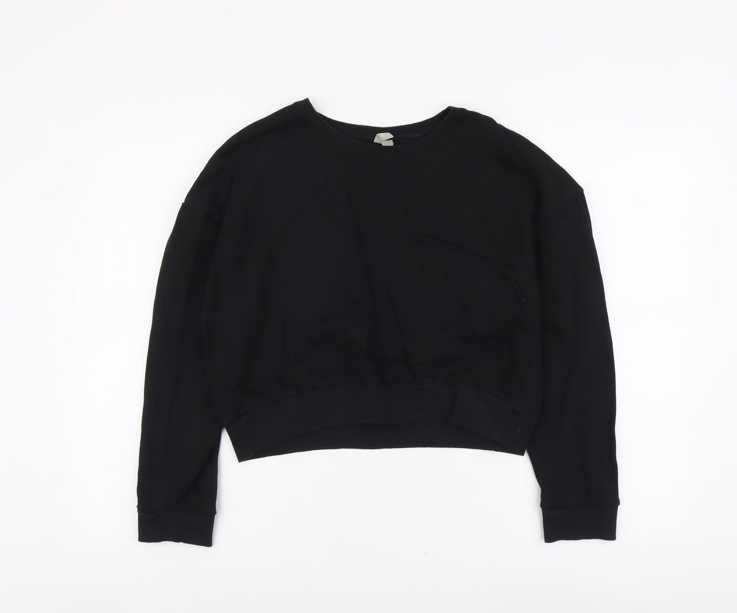 ASOS Womens Black Cotton Pullover Sweatshirt Size 12 Pullover