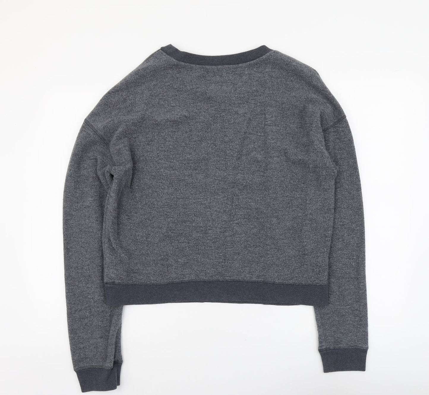 Topshop Womens Grey Cotton Pullover Sweatshirt Size 10 Pullover