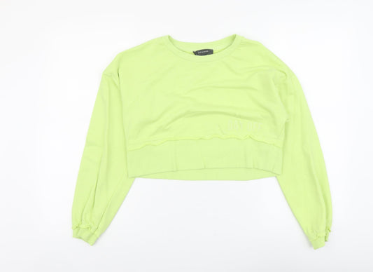 Primark Womens Green Cotton Pullover Sweatshirt Size 2XS Pullover