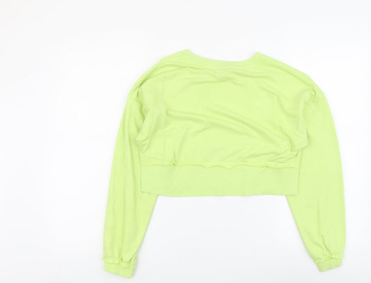 Primark Womens Green Cotton Pullover Sweatshirt Size 2XS Pullover