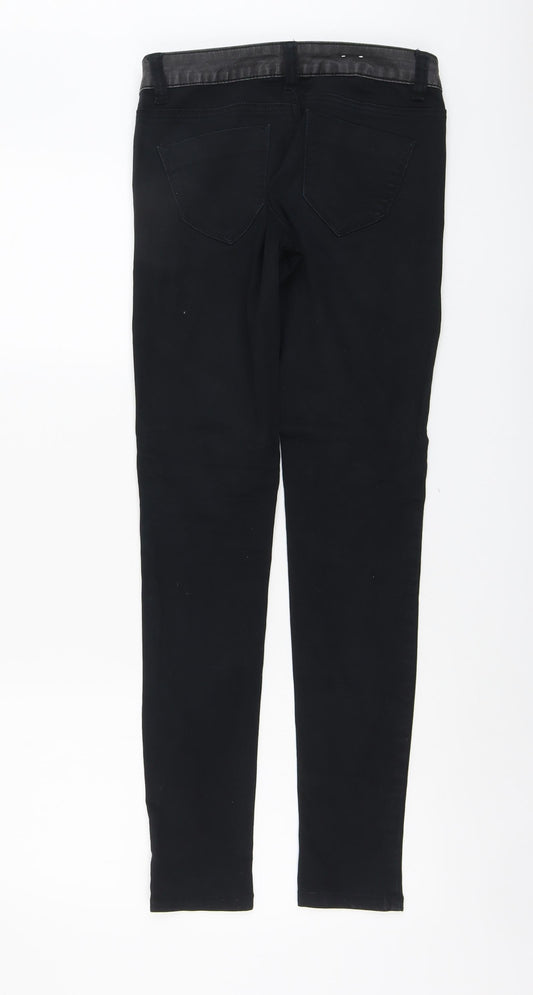 VERO MODA Womens Black Cotton Skinny Jeans Size 26 in L32 in Regular Button