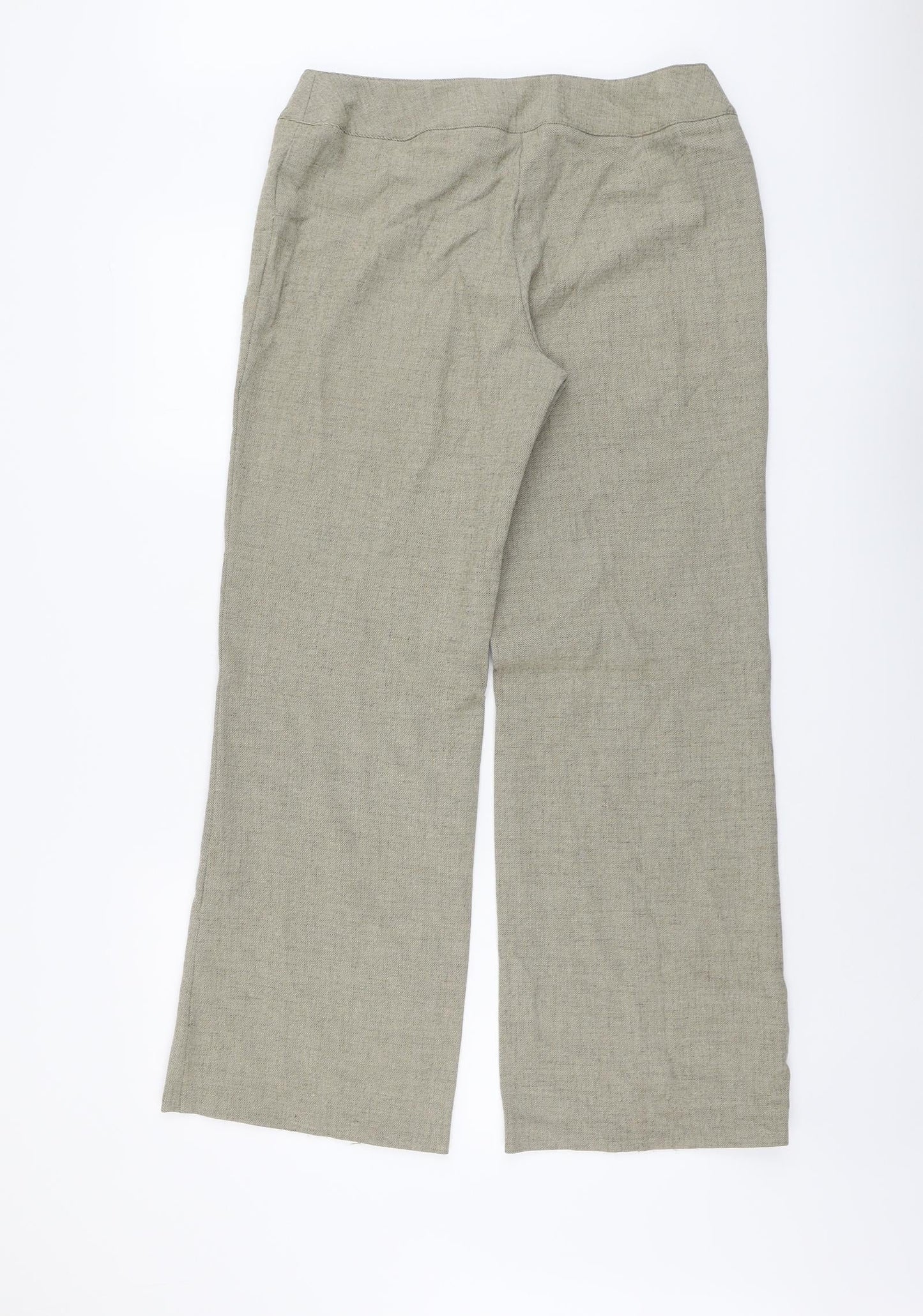 Berkertex Womens Beige Polyester Trousers Size 14 L29 in Regular Button