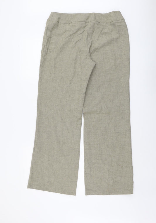 Berkertex Womens Beige Polyester Trousers Size 14 L29 in Regular Button