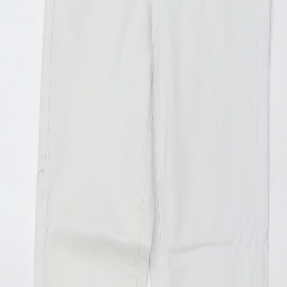 Toxik3 Womens White Cotton Skinny Jeans Size 6 L29 in Regular Button