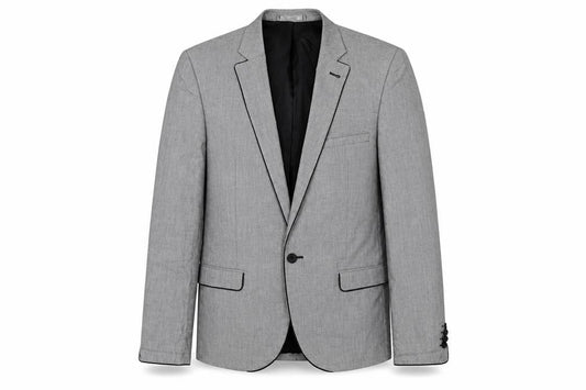 Mens 36 Chest Regular Lee Cooper Grey One-Button