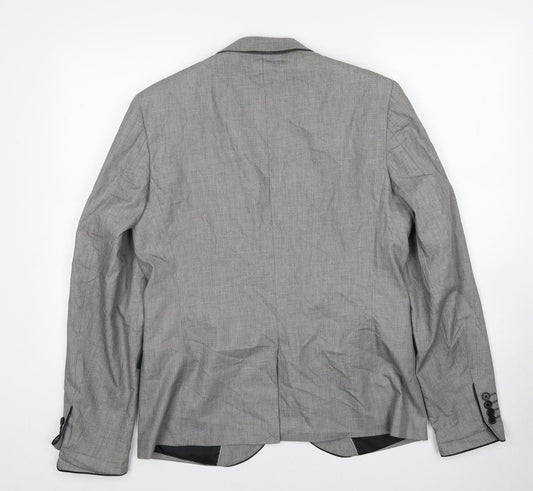 Lee Cooper Mens Grey Cotton Jacket Suit Jacket Size M Regular