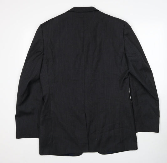 Samuel Windsor Mens Grey Wool Jacket Suit Jacket Size L Regular