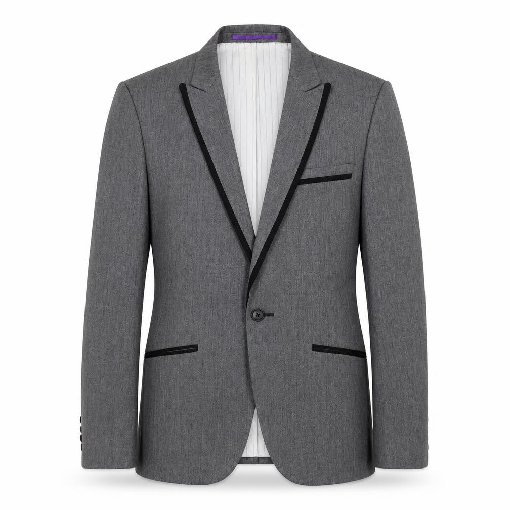 H&M Mens Grey Polyester Jacket Suit Jacket Size S Regular