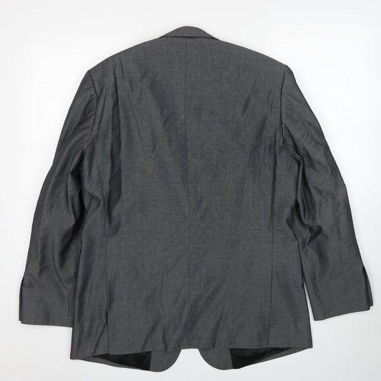 Skopes Mens Grey Polyester Jacket Suit Jacket Size 40 Regular