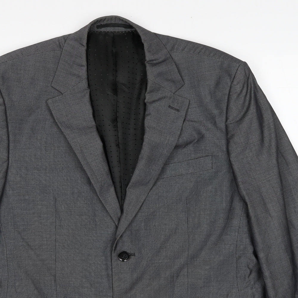 Skopes Mens Grey Polyester Jacket Suit Jacket Size 40 Regular