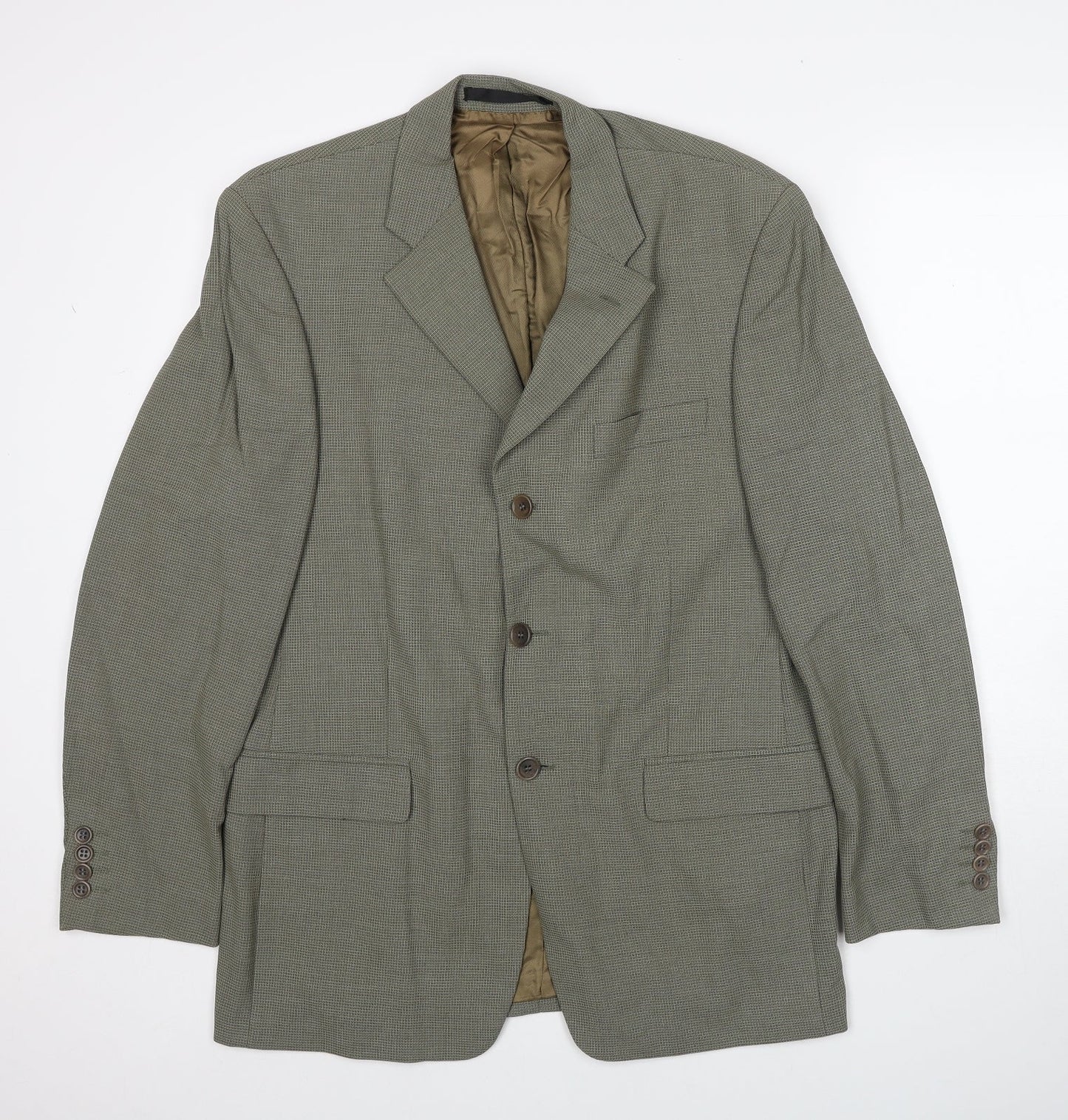 Marks and Spencer Mens Green Wool Jacket Suit Jacket Size M Regular