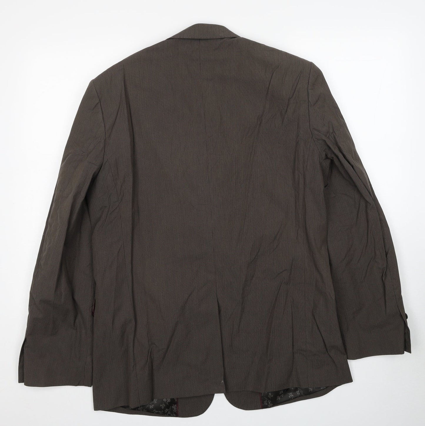 RJR.John Rocha Mens Brown Cotton Jacket Suit Jacket Size 40 Regular