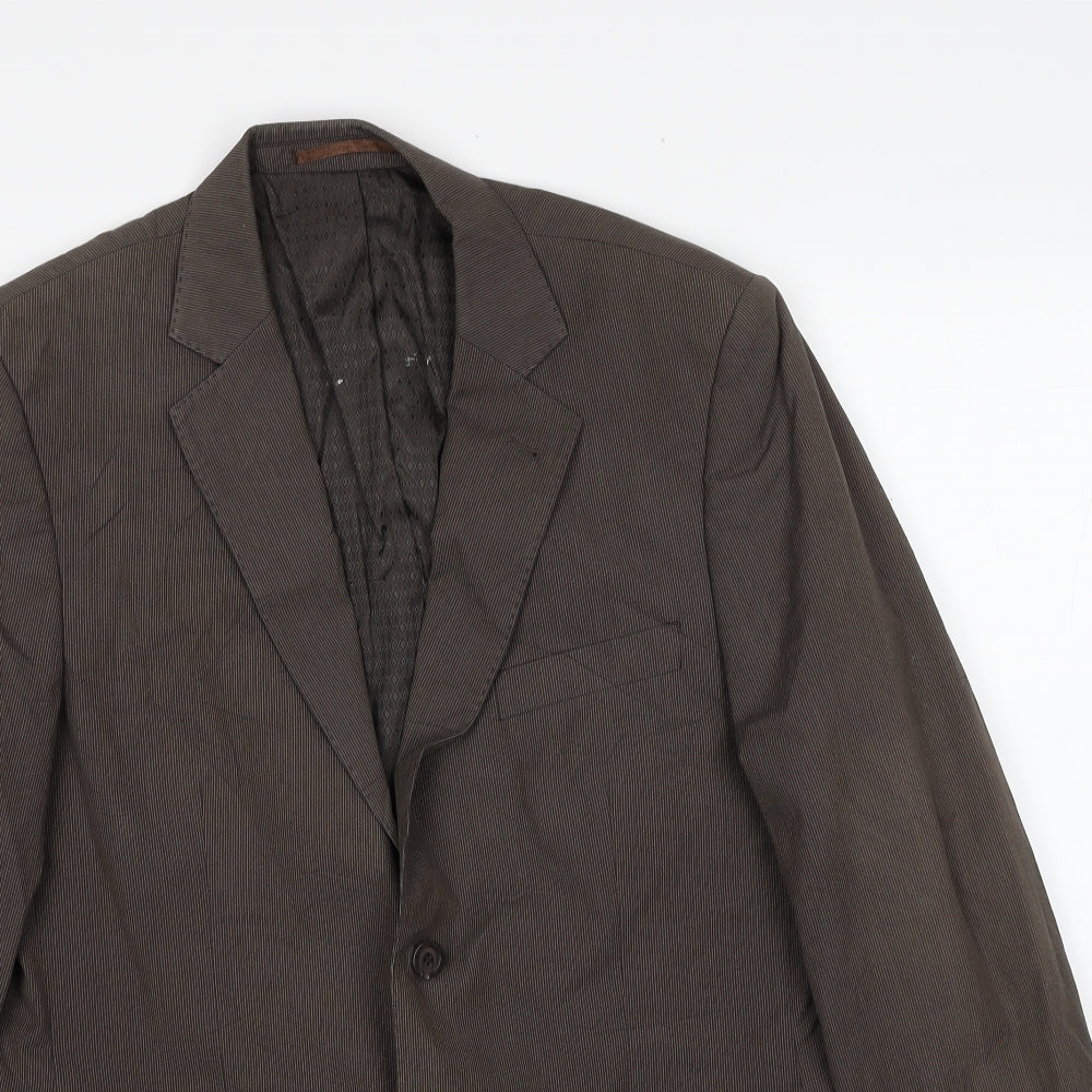 RJR.John Rocha Mens Brown Cotton Jacket Suit Jacket Size 40 Regular