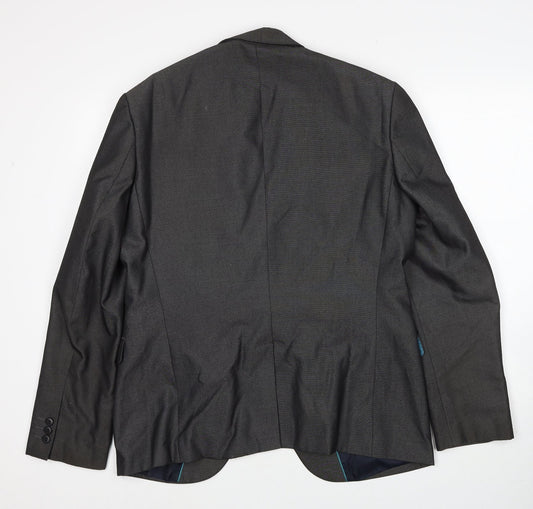 Marks and Spencer Mens Grey Polyester Jacket Suit Jacket Size M Regular