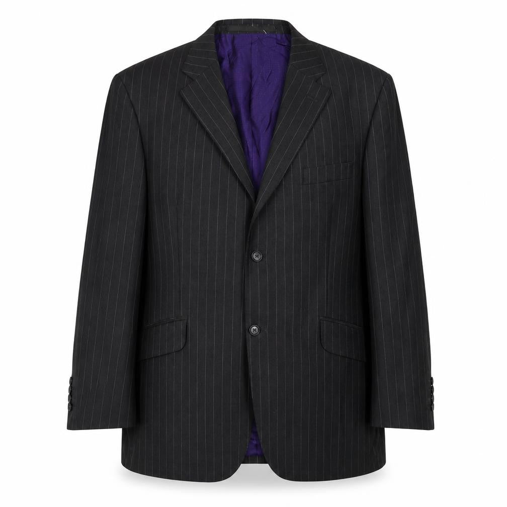Marks and Spencer Mens Grey Striped Wool Jacket Suit Jacket Size 42 Regular