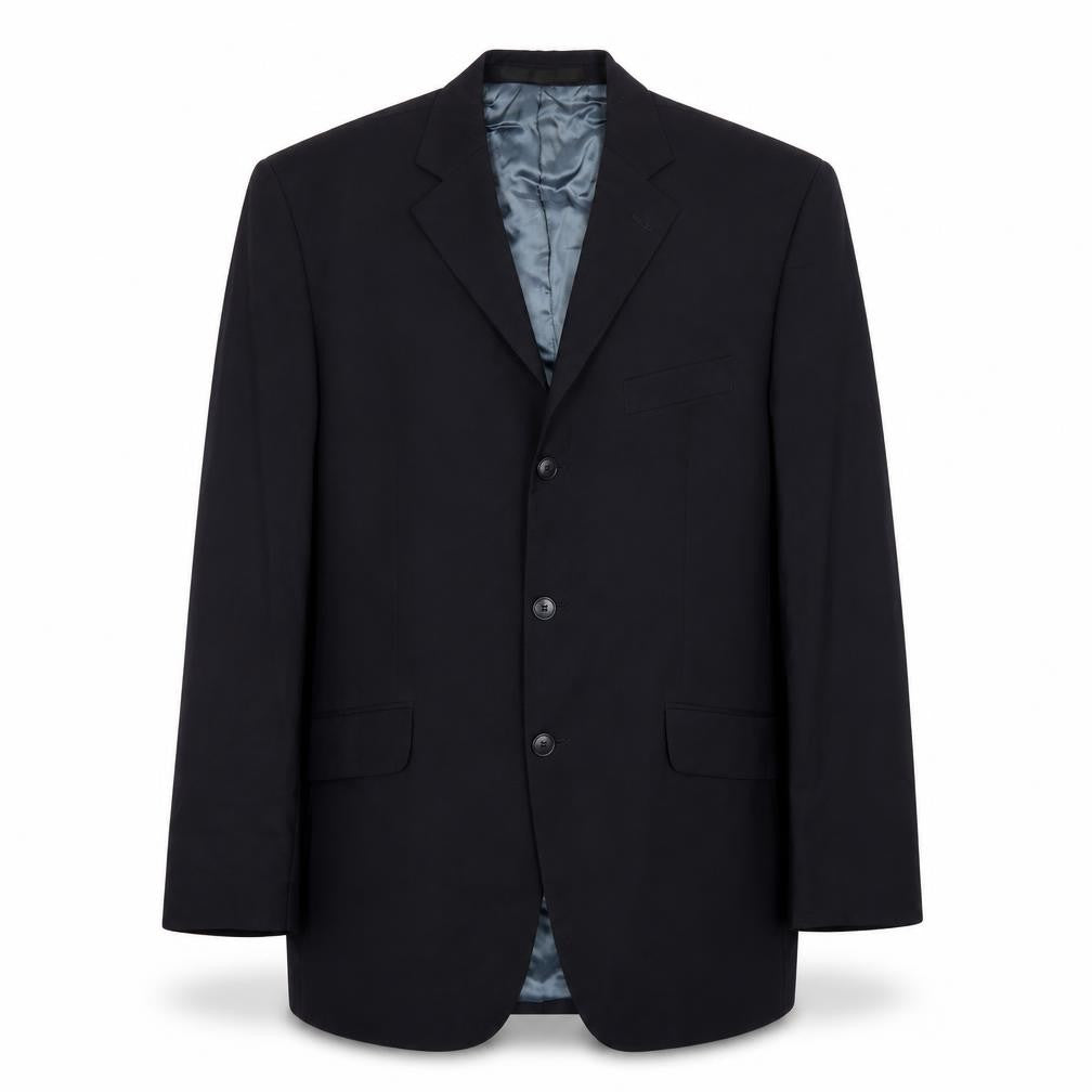 Impressions Mens Black Polyester Jacket Suit Jacket Size 40 Regular