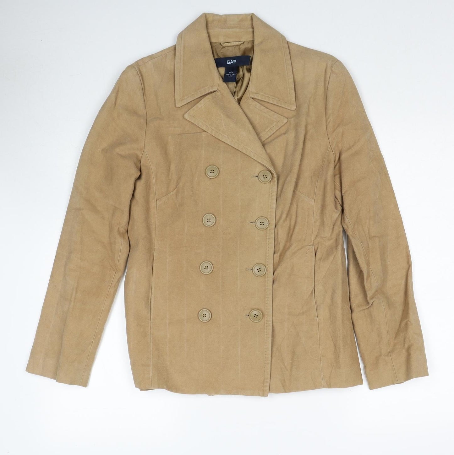 Gap Womens Brown Pea Coat Jacket Size M Button