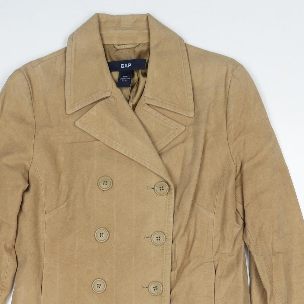 Gap Womens Brown Pea Coat Jacket Size M Button