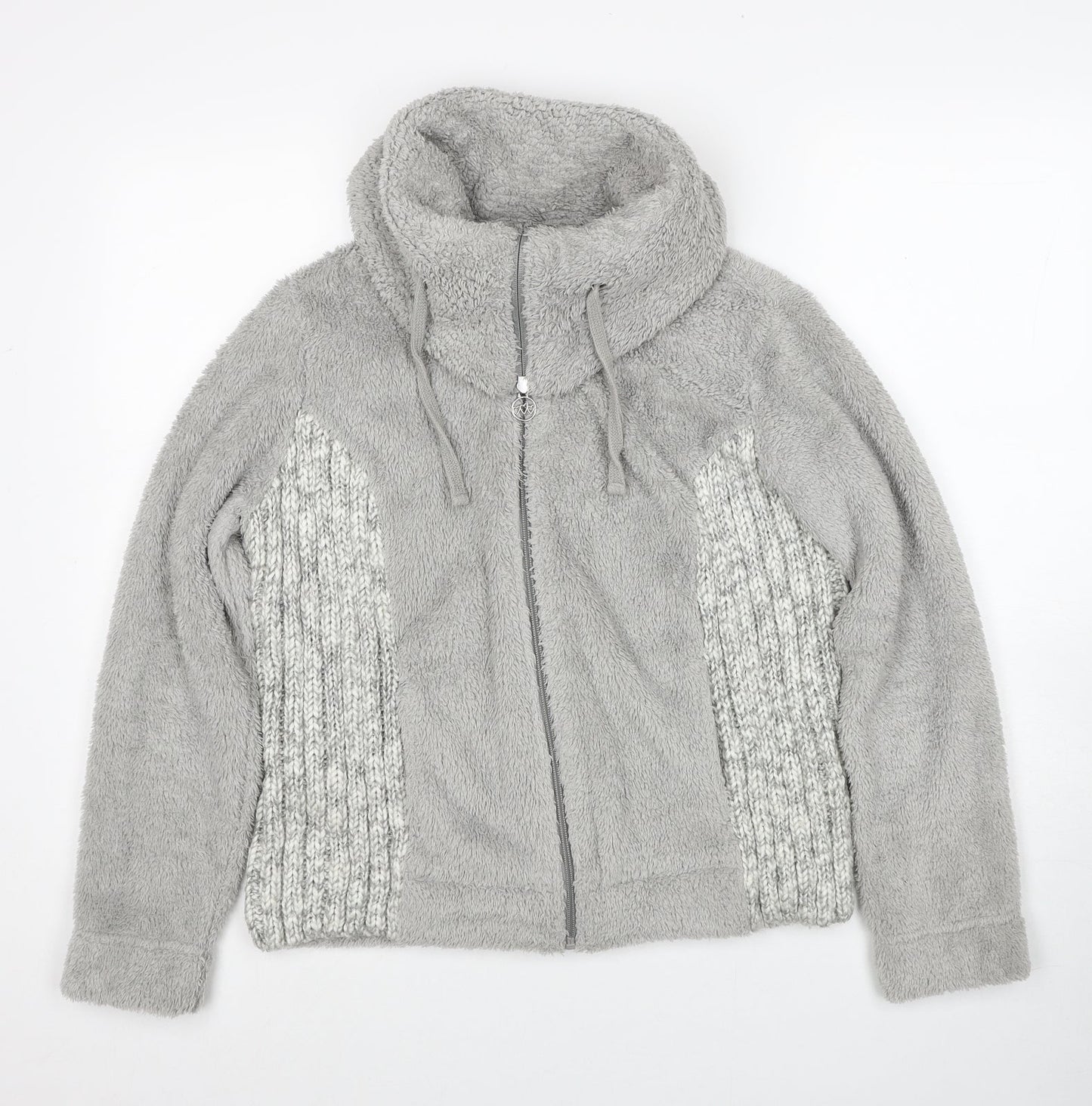 Per Una Womens Grey Polyester Full Zip Sweatshirt Size M Zip