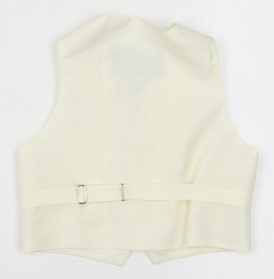 HEIRLOOM Boys Ivory Geometric Jacket Waistcoat Size 2-3 Years Button