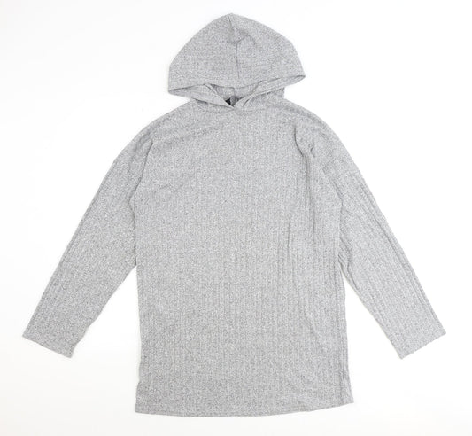 LDS Womens Grey Polyester Pullover Hoodie Size 10 Pullover