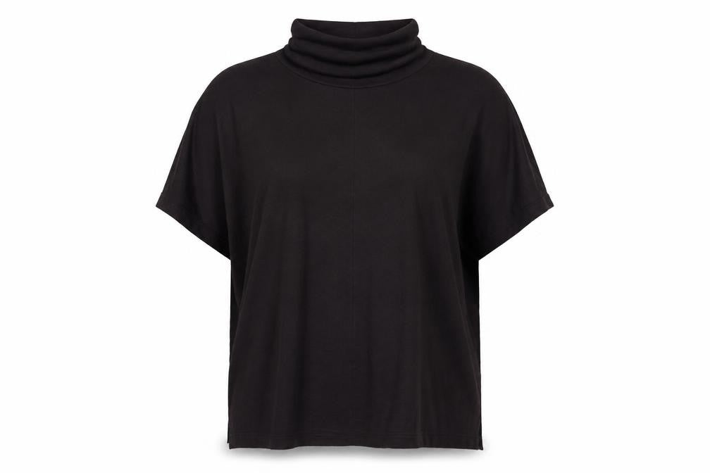 Papaya Womens Red Polyester Basic T-Shirt Size S Roll Neck
