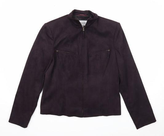 NEXT Womens Purple Jacket Size 14 Zip