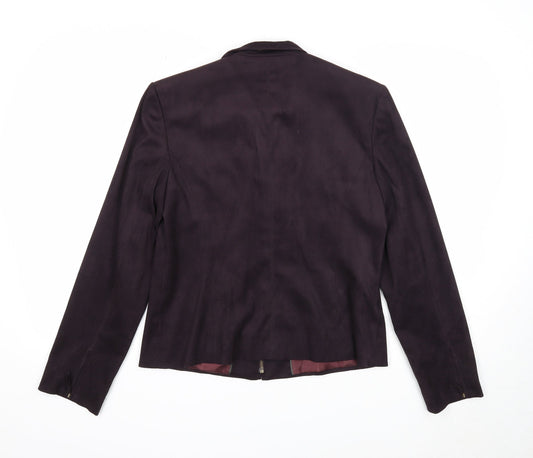 NEXT Womens Purple Jacket Size 14 Zip