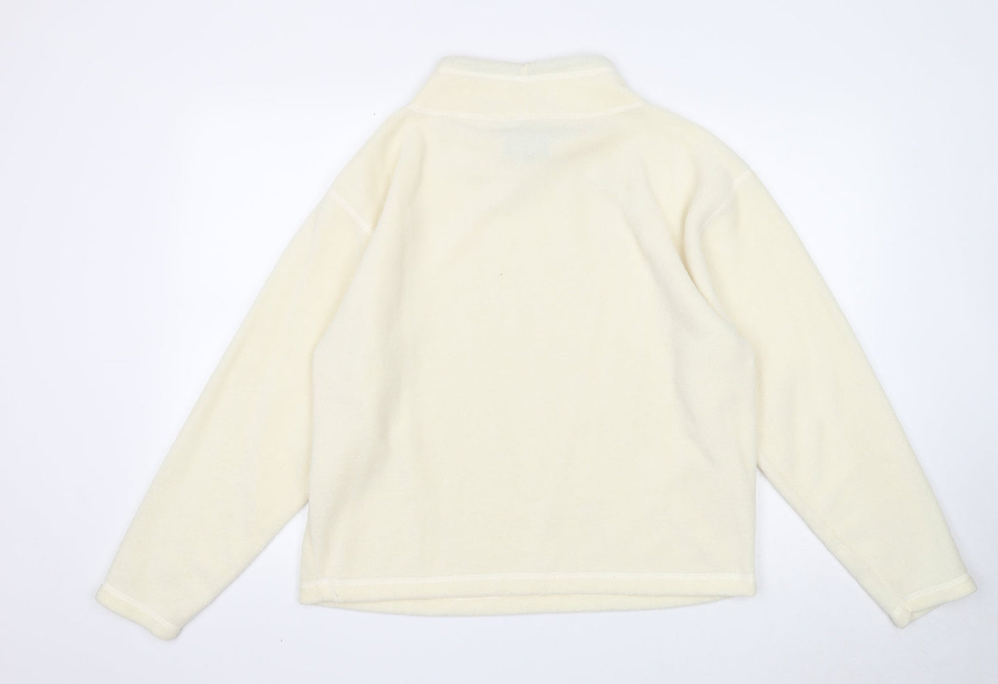 Preworn Womens White Round Neck Polyester Pullover Jumper Size M