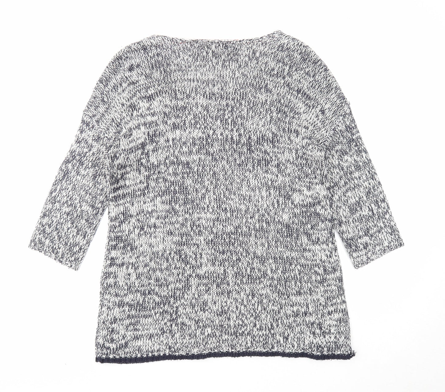 Internacionale Womens Blue Round Neck Acrylic Pullover Jumper Size 8