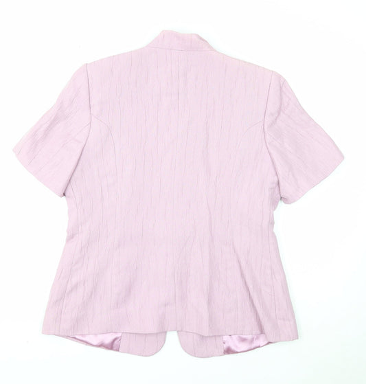 Anna Rose Womens Purple Jacket Blazer Size 14 Button