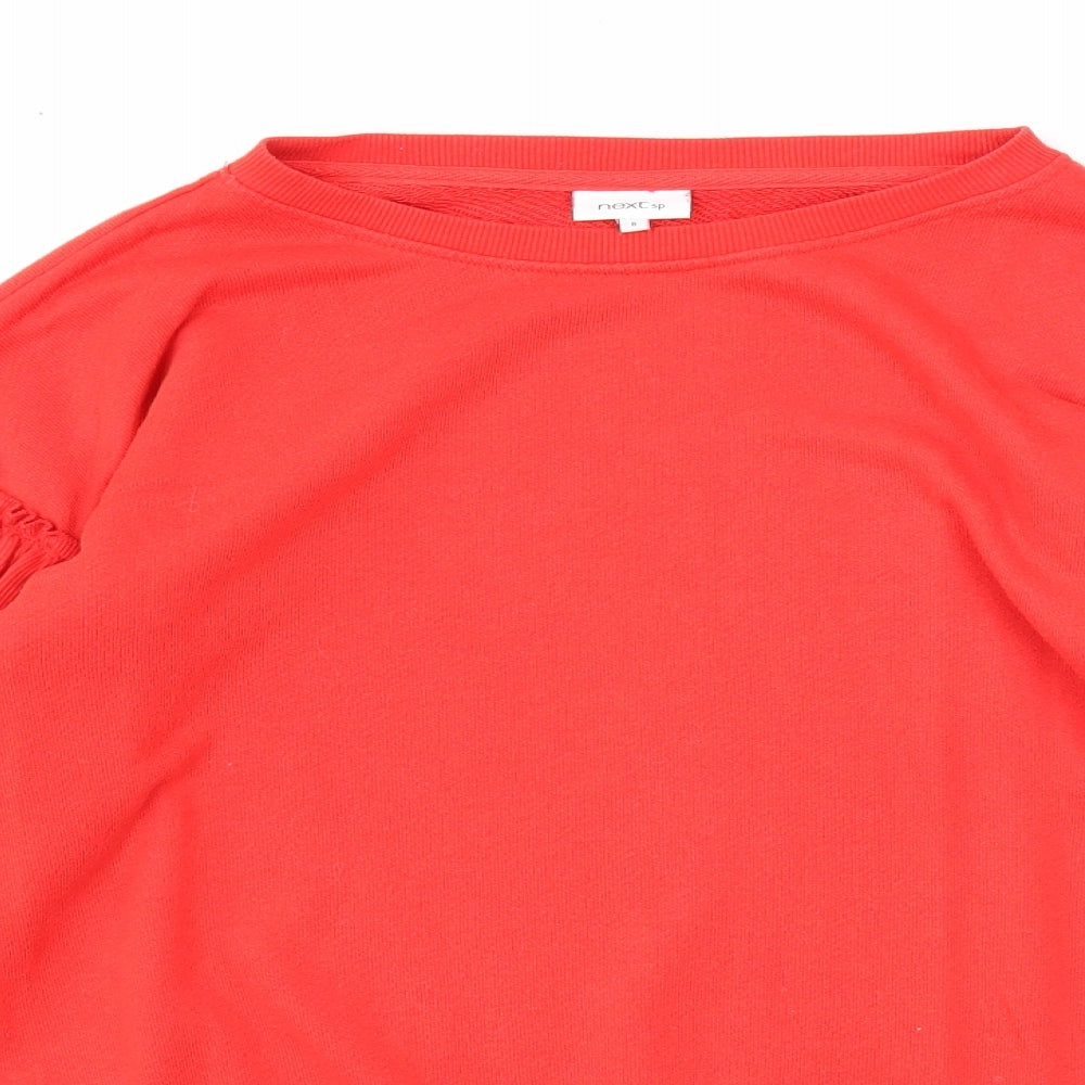 NEXT Womens Red Cotton Pullover Sweatshirt Size 8 Pullover