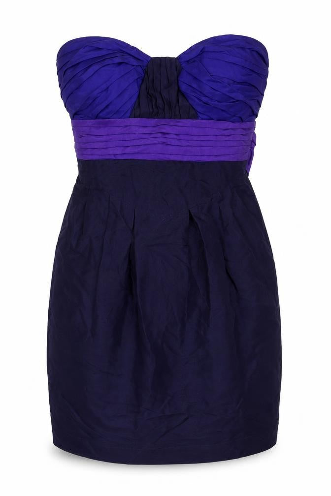 Warehouse Womens Purple Silk Mini Size 8 Sweetheart Zip
