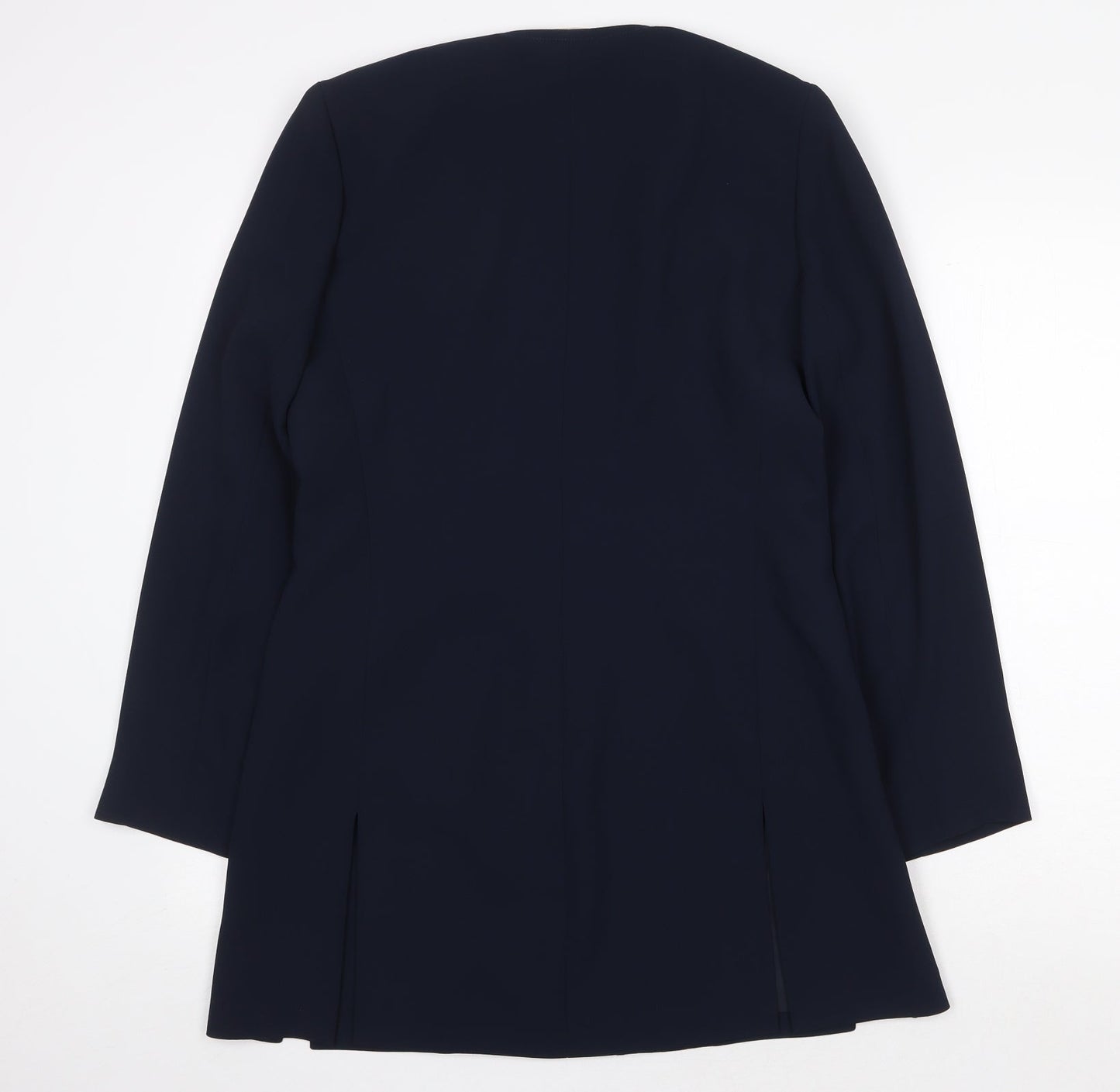 Frank Usher Womens Blue Overcoat Coat Size 10 Button