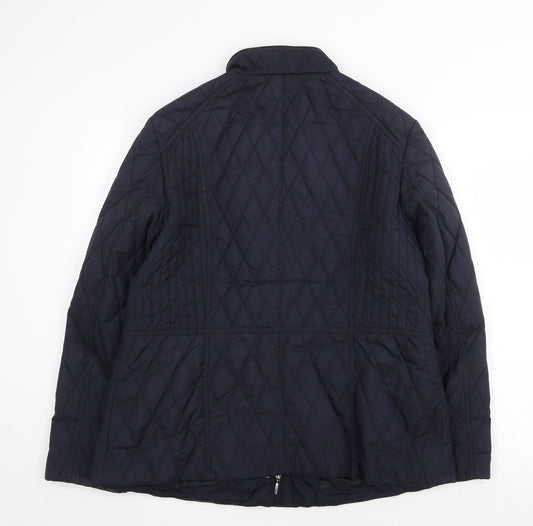 Gerry Weber Womens Brown Quilted Jacket Size L Zip