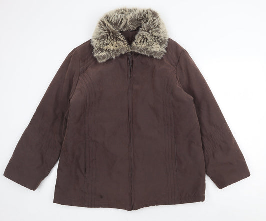 Klassik Womens Brown Jacket Size 18 Zip