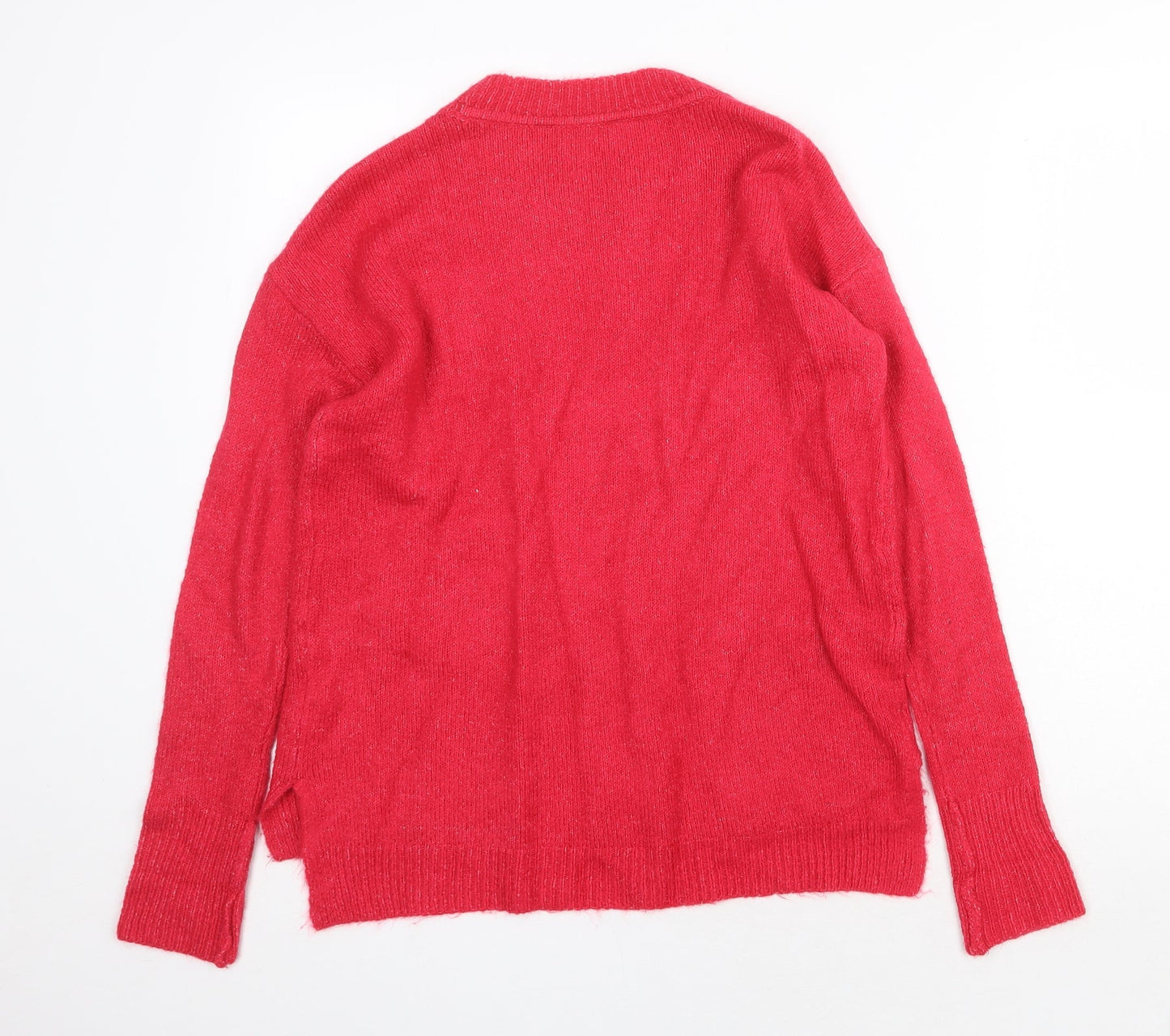 Dorothy Perkins Womens Pink Round Neck Acrylic Pullover Jumper Size 8