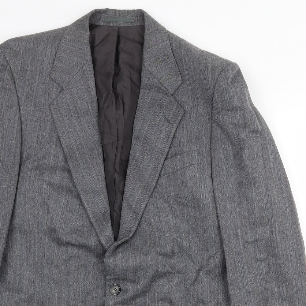 Marks and Spencer Mens Grey Polyester Jacket Suit Jacket Size 40 Regular
