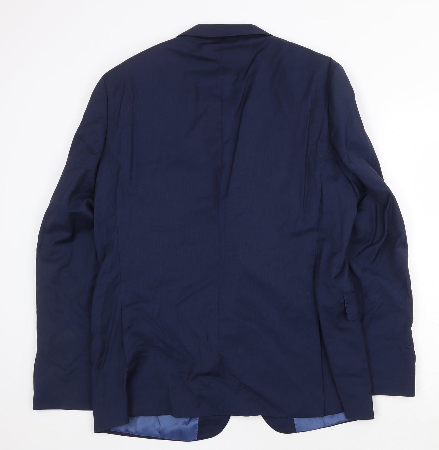 Marks and Spencer Mens Blue Polyester Jacket Suit Jacket Size 42 Regular