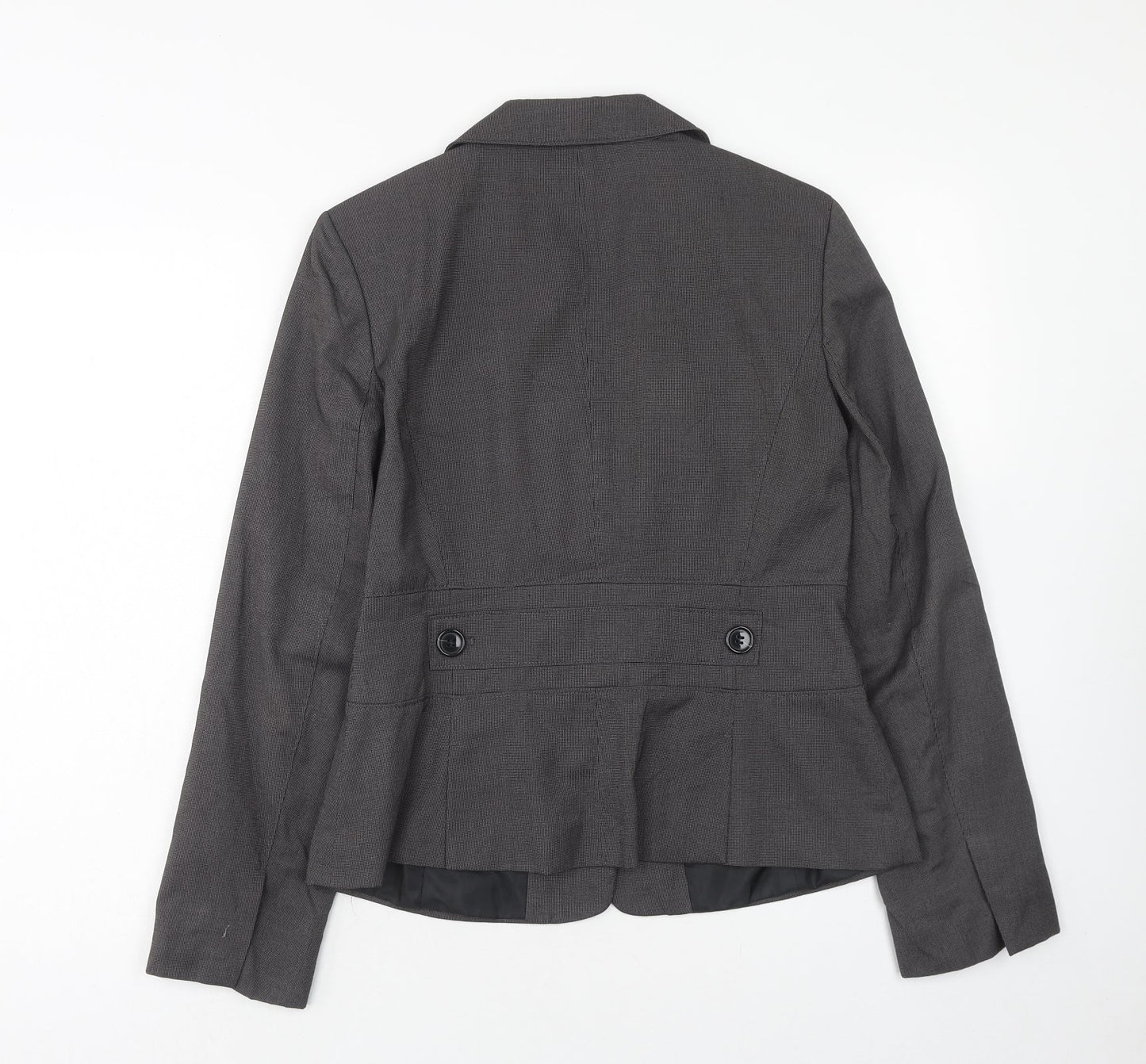 Ann Taylor Womens Grey Jacket Blazer Size 8 Button
