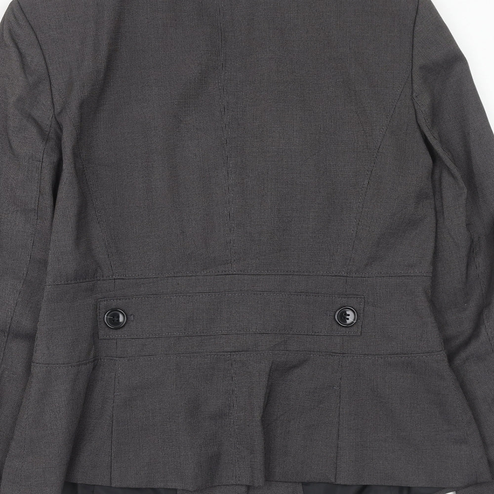 Ann Taylor Womens Grey Jacket Blazer Size 8 Button