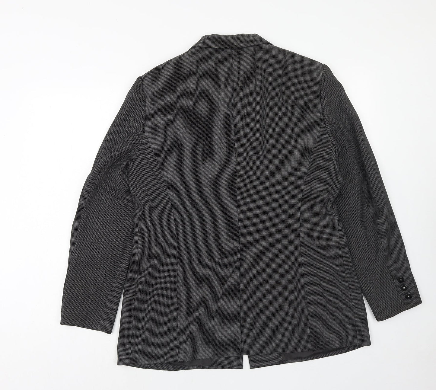 Gerry Weber Womens Grey Geometric Jacket Blazer Size 14 Button