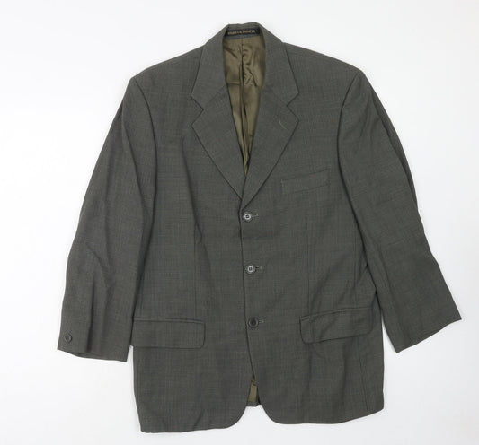 Marks and Spencer Mens Grey Wool Jacket Suit Jacket Size 38 Regular