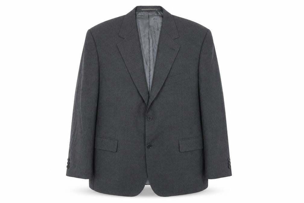 Fabrizio Mens Grey Wool Jacket Suit Jacket Size 44 Regular