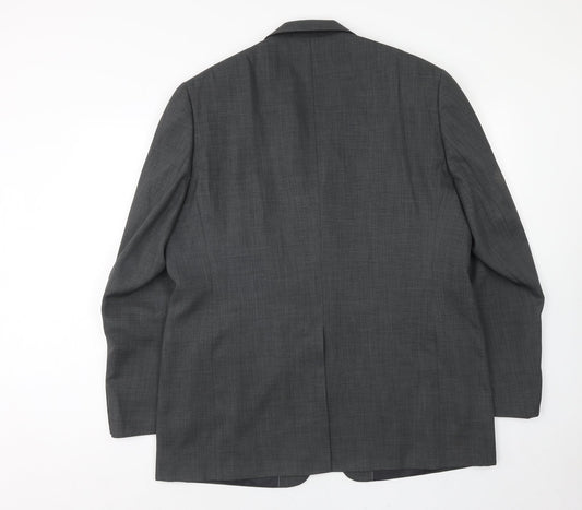 George Mens Grey Polyester Jacket Suit Jacket Size 44 Regular