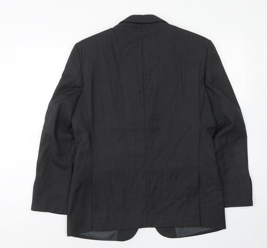 Marks and Spencer Mens Grey Polyester Jacket Suit Jacket Size 40 Regular