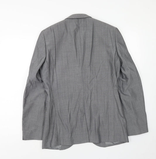 NEXT Mens Grey Wool Jacket Suit Jacket Size 38 Regular