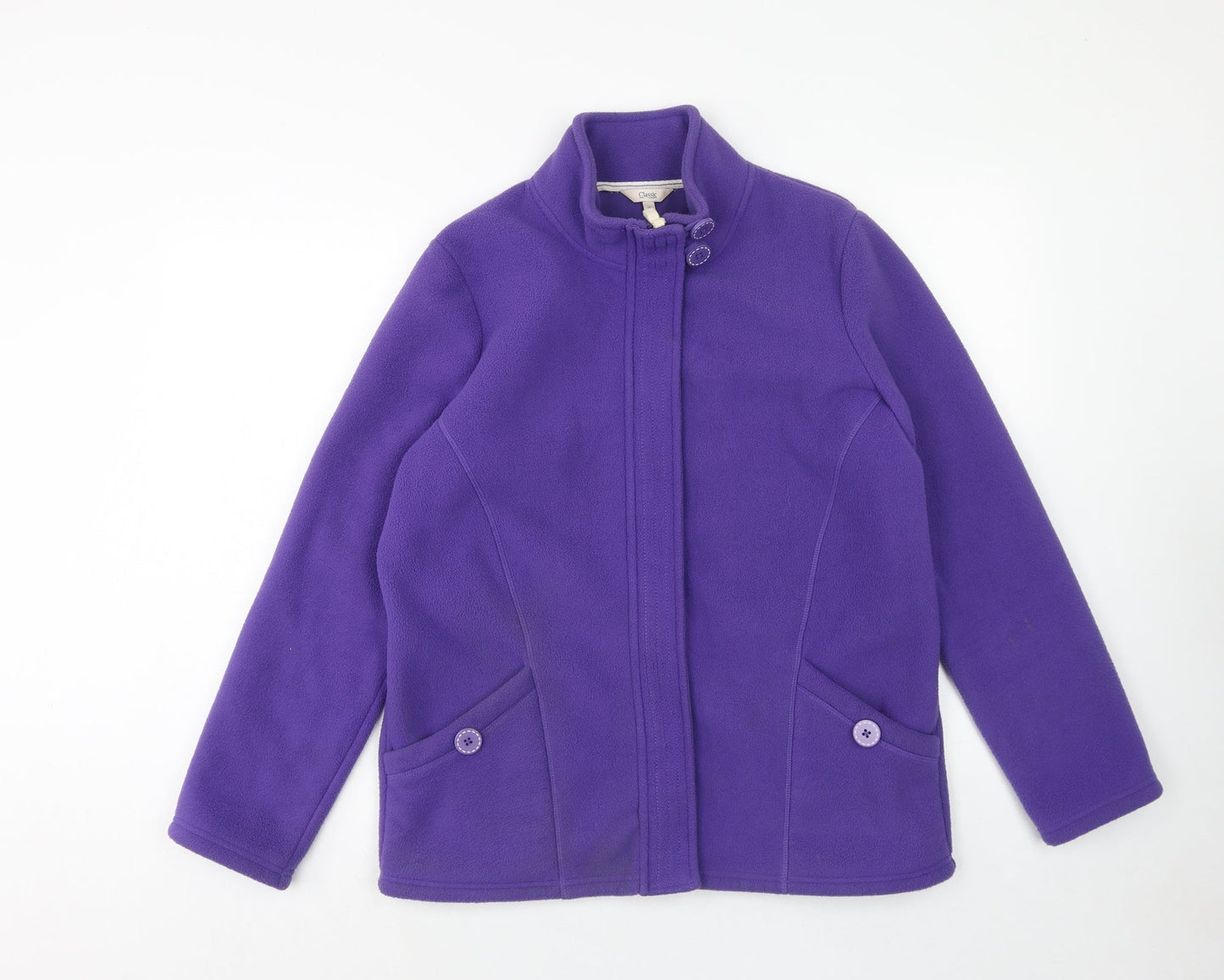 Marks and Spencer Womens Purple Jacket Size 12 Zip